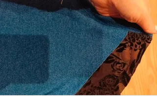 Camiseta azul con encaje negro Talla XL