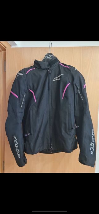 Chaqueta Moto Alpinestars Mujer Negra Rosa