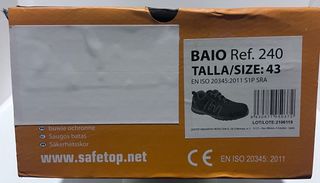 Calzado de seguridad azul y negro T43 y T44