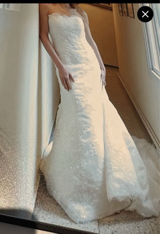 Vestido de Novia Blanco con Cola