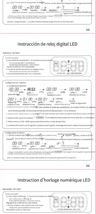 Despertador Digital Blanco