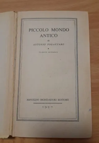 Libro Piccolo Mondo Antico - Ed. 1957