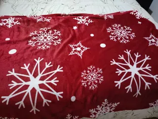 Manta sofá polar copos de nieve