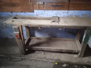 Banco de carpintero antiguo de d 2  por 50 alto 90