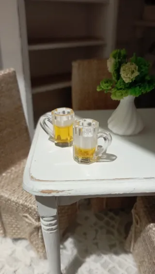 Coppia Boccali Birra Miniatura 1:12