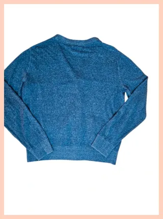 GAP Cárdigan Hombre Talla M Azul Lino Algodón