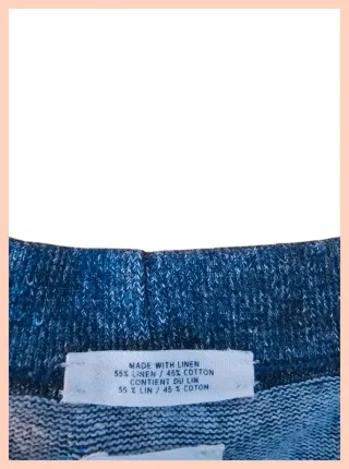 GAP Cárdigan Hombre Talla M Azul Lino Algodón