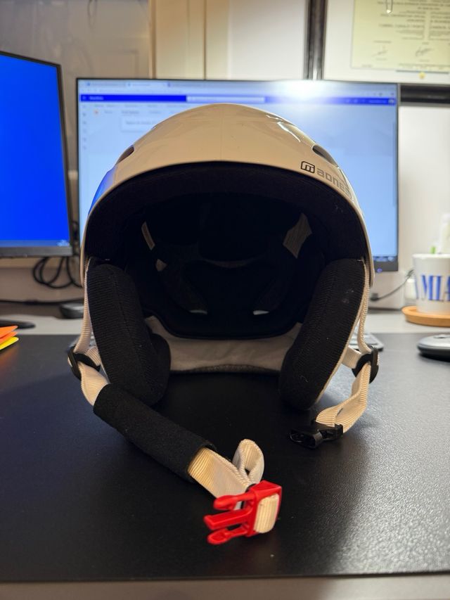 Casco de esquí blanco talla S