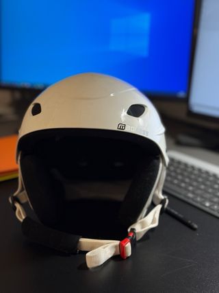 Casco de esquí blanco talla S