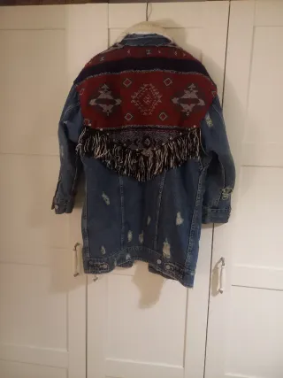 Cazadora vaquera boho multicolor