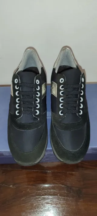 Sneakers Donna Eleganti Nere e Argento Tg 40