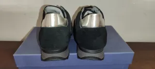 Sneakers Donna Eleganti Nere e Argento Tg 40