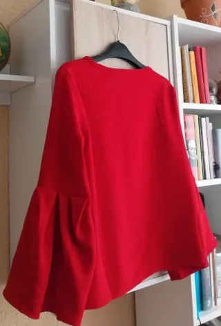 Jersey Zara Rojo Manga Campana