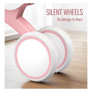 Bicicleta rosa sin pedales