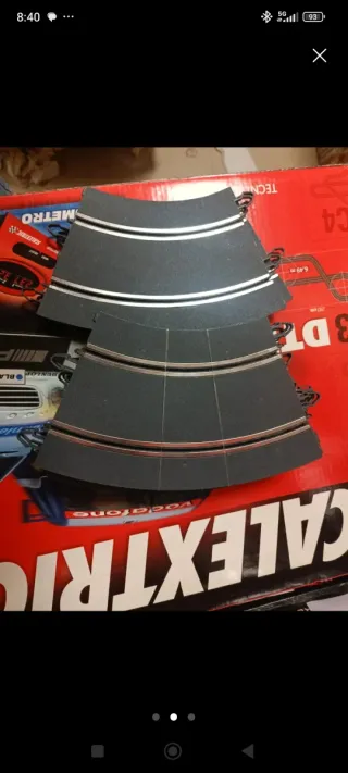 10 Curvas Scalextric Grises 1/32 Nuevas