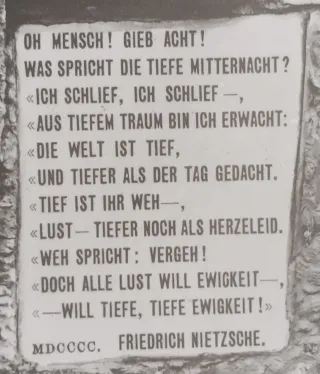 Postal Sils Maria Nietzsche Eterno Retorno