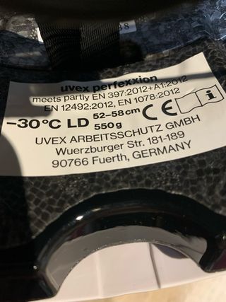 Casco Protección Uvex Perfexxion Talla M 52-58 cm