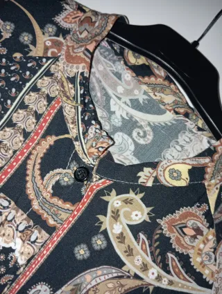 Vestido camisero estampado paisley