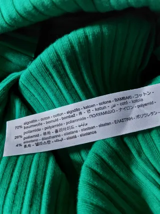 Vestido verde Bershka talla L