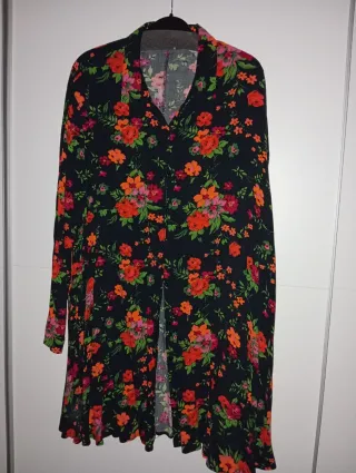 Vestido camisero estampado floral