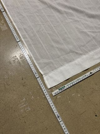 Coppia Tende Cotone Bianco Multirighe 170x93