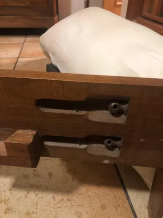 Cama antigua madera siglo XIX