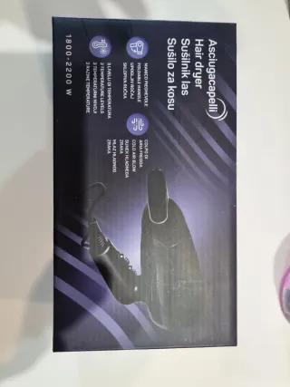 Asciugacapelli 1800-2200 W Nero