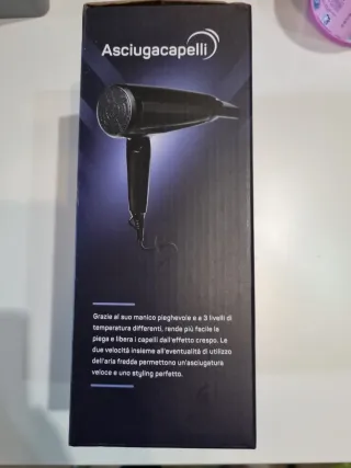 Asciugacapelli 1800-2200 W Nero