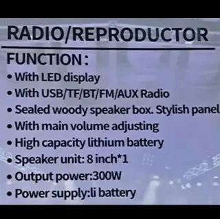 Altavoz Bluetooth con Micrófono y Mando