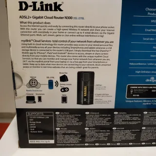 D-Link ADSL2+ Gigabit Modem Router N300 DSL-2770L