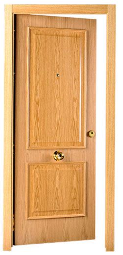 PUERTA BLINDADA ROBLE 2C - ROBLE LISO