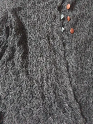 Vintage Lana Cardigan Nero Rosso