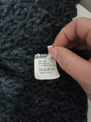 Vintage Lana Cardigan Nero Rosso