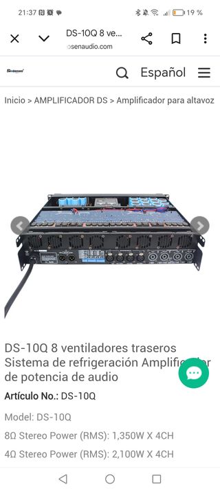 Amplificador DS DS-10Q 4 Canales
