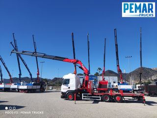 SCANIA R 450 6X2 GRUA HMF 5020 K-5 CAJA FIJA - BDF