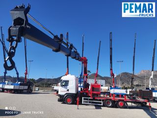 SCANIA R 450 6X2 GRUA HMF 5020 K-5 CAJA FIJA - BDF