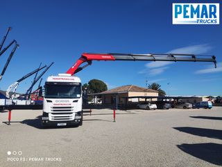 SCANIA R 450 6X2 GRUA HMF 5020 K-5 CAJA FIJA - BDF