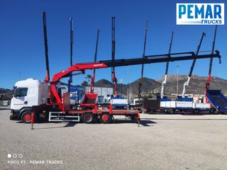 SCANIA R 450 6X2 GRUA HMF 5020 K-5 CAJA FIJA - BDF