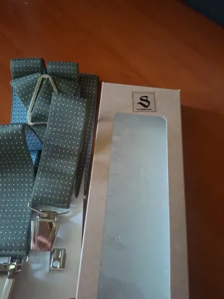 Bretelle uomo SCANDROGLIO verde militare pois