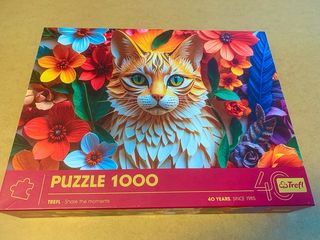 Puzzle 1000 pezzi Trefl Gatto Fiori