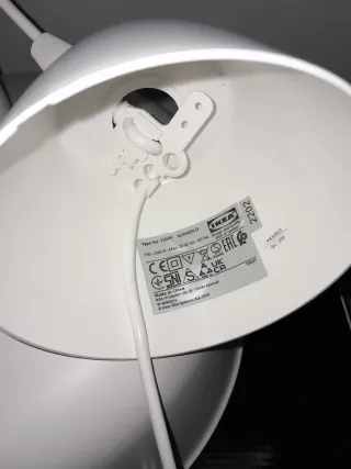 Lámpara Bunkeflo Ikea Blanca Madera