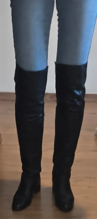 Botas mosqueteras piel Zara T39