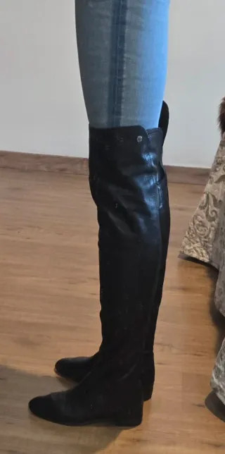 Botas mosqueteras piel Zara T39