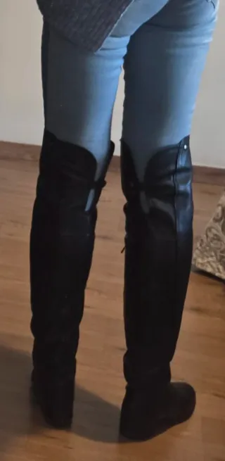 Botas mosqueteras piel Zara T39