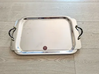 Vassoio Melloni Acciaio Inox Manici 47x30