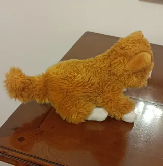Gattino peluche marroncino e bianco