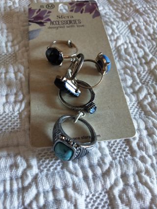 5 Anillos Sfera Plata/Dorado - Talla M