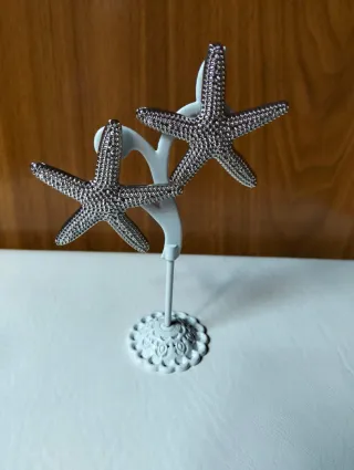 Pendientes Estrella Plata Brillantes