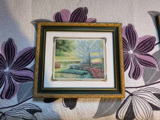 2 Cuadros Decoración Floral Marquetería