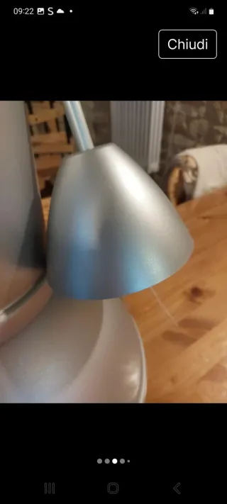 Lampadario Fontana Arte Metallo Argento